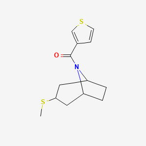 ((1R,5S)-3-(methylthio)-8-azabicyclo[3.2.1]octan-8-yl)(thiophen-3-yl)methanone
