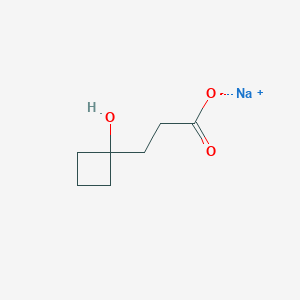 molecular formula C7H11NaO3 B2654749 Sodium 3-(1-hydroxycyclobutyl)propanoate CAS No. 1909314-32-4