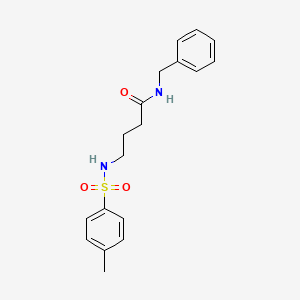 molecular formula C18H22N2O3S B2654780 N-benzyl-4-(4-methylbenzenesulfonamido)butanamide CAS No. 941951-18-4