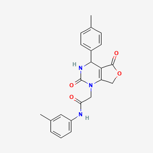 molecular formula C22H21N3O4 B2654811 N-(3-methylphenyl)-2-[4-(4-methylphenyl)-2,5-dioxo-1H,2H,3H,4H,5H,7H-furo[3,4-d]pyrimidin-1-yl]acetamide CAS No. 1251593-39-1
