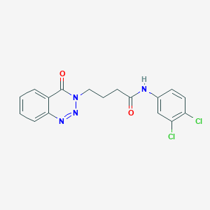 molecular formula C17H14Cl2N4O2 B2654843 N-(3,4-dichlorophenyl)-4-(4-oxo-3,4-dihydro-1,2,3-benzotriazin-3-yl)butanamide CAS No. 880812-00-0