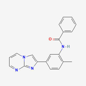 molecular formula C20H16N4O B2654921 N-(5-{Imidazo[1,2-A]pyrimidin-2-YL}-2-methylphenyl)benzamide CAS No. 847387-73-9