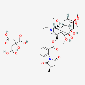 molecular formula C43H58N2O17 B2654929 Methyllycaconitine citrate 