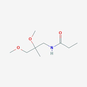 molecular formula C9H19NO3 B2654931 N-(2,3-dimethoxy-2-methylpropyl)propanamide CAS No. 2034451-16-4
