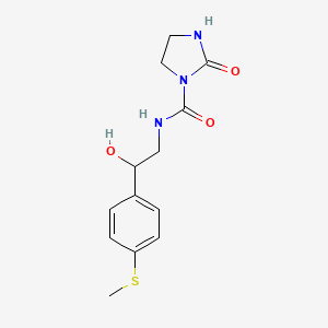molecular formula C13H17N3O3S B2654953 N-(2-hydroxy-2-(4-(methylthio)phenyl)ethyl)-2-oxoimidazolidine-1-carboxamide CAS No. 1448044-92-5