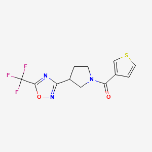 Thiophen-3-yl(3-(5-(trifluoromethyl)-1,2,4-oxadiazol-3-yl)pyrrolidin-1-yl)methanone