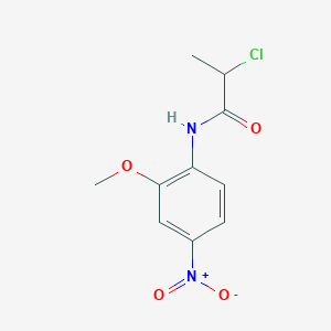 molecular formula C10H11ClN2O4 B2654994 2-chloro-N-(2-methoxy-4-nitrophenyl)propanamide CAS No. 743444-37-3