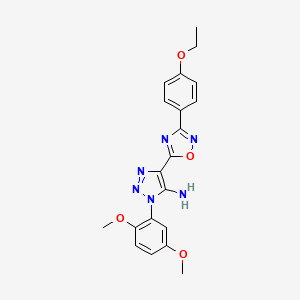1-(2,5-dimethoxyphenyl)-4-(3-(4-ethoxyphenyl)-1,2,4-oxadiazol-5-yl)-1H-1,2,3-triazol-5-amine