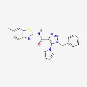 1-benzyl-N-(6-methyl-1,3-benzothiazol-2-yl)-5-(1H-pyrrol-1-yl)-1H-1,2,3-triazole-4-carboxamide