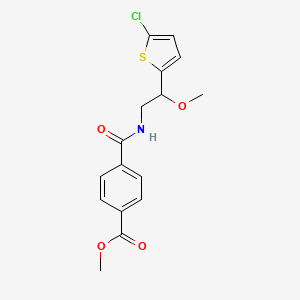 Methyl 4-((2-(5-chlorothiophen-2-yl)-2-methoxyethyl)carbamoyl)benzoate