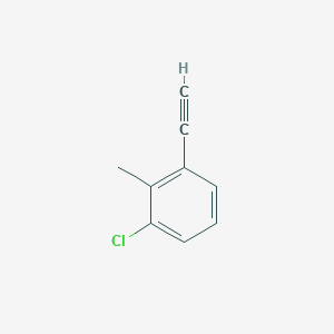 molecular formula C9H7Cl B2655004 1-Chloro-3-ethynyl-2-methylbenzene CAS No. 1342063-35-7; 1378975-84-8