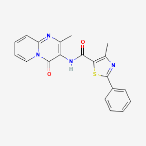 4-methyl-N-(2-methyl-4-oxo-4H-pyrido[1,2-a]pyrimidin-3-yl)-2-phenylthiazole-5-carboxamide