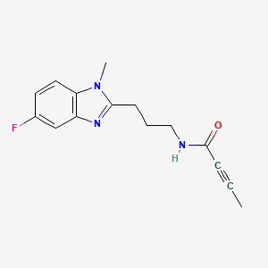 N-[3-(5-Fluoro-1-methylbenzimidazol-2-yl)propyl]but-2-ynamide