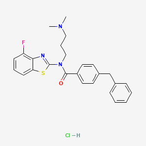 4-benzyl-N-(3-(dimethylamino)propyl)-N-(4-fluorobenzo[d]thiazol-2-yl)benzamide hydrochloride