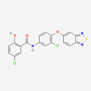 N-[4-(2,1,3-benzothiadiazol-5-yloxy)-3-chlorophenyl]-5-chloro-2-hydroxybenzamide