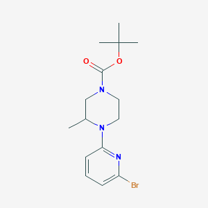molecular formula C15H22BrN3O2 B2655022 Tert-butyl 4-(6-bromopyridin-2-yl)-3-methylpiperazine-1-carboxylate CAS No. 1289388-57-3