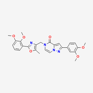 2-(3,4-dimethoxyphenyl)-5-((2-(2,3-dimethoxyphenyl)-5-methyloxazol-4-yl)methyl)pyrazolo[1,5-a]pyrazin-4(5H)-one