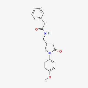 N-((1-(4-methoxyphenyl)-5-oxopyrrolidin-3-yl)methyl)-2-phenylacetamide