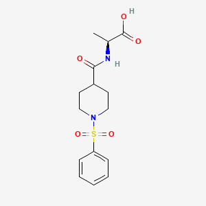 (S)-2-(1-(Phenylsulfonyl)piperidine-4-carboxamido)propanoic acid