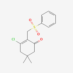3-Chloro-5,5-dimethyl-2-[(phenylsulfonyl)methyl]-2-cyclohexen-1-one