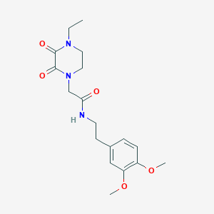 N-(3,4-dimethoxyphenethyl)-2-(4-ethyl-2,3-dioxopiperazin-1-yl)acetamide