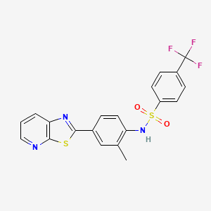 N-(2-methyl-4-(thiazolo[5,4-b]pyridin-2-yl)phenyl)-4-(trifluoromethyl)benzenesulfonamide