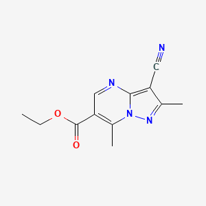 Ethyl 3-cyano-2,7-dimethylpyrazolo[1,5-a]pyrimidine-6-carboxylate