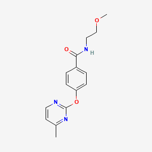 N-(2-methoxyethyl)-4-((4-methylpyrimidin-2-yl)oxy)benzamide