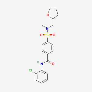 molecular formula C19H21ClN2O4S B2655078 N-(2-chlorophenyl)-4-{methyl[(oxolan-2-yl)methyl]sulfamoyl}benzamide CAS No. 892855-97-9