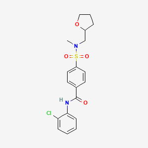 N-(2-chlorophenyl)-4-(N-methyl-N-((tetrahydrofuran-2-yl)methyl)sulfamoyl)benzamide