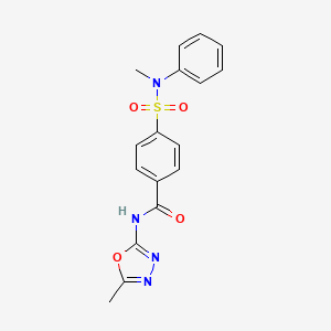 N-(5-methyl-1,3,4-oxadiazol-2-yl)-4-[methyl(phenyl)sulfamoyl]benzamide