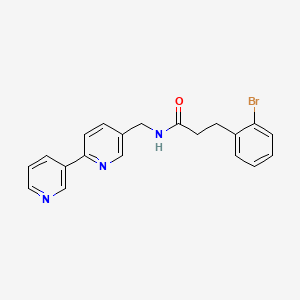 molecular formula C20H18BrN3O B2655108 N-([2,3'-bipyridin]-5-ylmethyl)-3-(2-bromophenyl)propanamide CAS No. 2034478-87-8