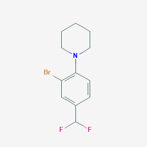 B2655151 1-[2-Bromo-4-(difluoromethyl)phenyl]piperidine CAS No. 2248394-67-2