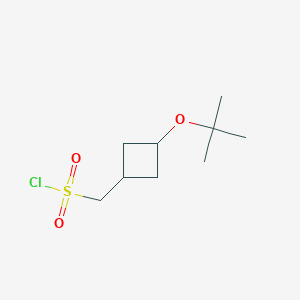 molecular formula C9H17ClO3S B2655205 [3-[(2-Methylpropan-2-yl)oxy]cyclobutyl]methanesulfonyl chloride CAS No. 2243516-07-4
