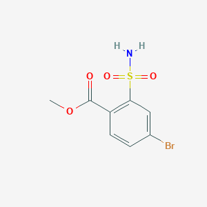 molecular formula C8H8BrNO4S B2655209 methyl 4-bromo-2-sulfamoylbenzoate CAS No. 1202366-59-3