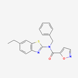 molecular formula C20H17N3O2S B2655213 N-benzyl-N-(6-ethyl-1,3-benzothiazol-2-yl)-1,2-oxazole-5-carboxamide CAS No. 919847-52-2