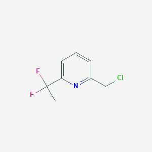 molecular formula C8H8ClF2N B2655222 2-(Chloromethyl)-6-(1,1-difluoroethyl)pyridine CAS No. 2260936-21-6