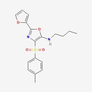 molecular formula C18H20N2O4S B2655223 N-butyl-2-(furan-2-yl)-4-tosyloxazol-5-amine CAS No. 862793-34-8