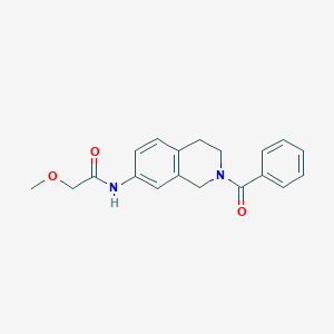 molecular formula C19H20N2O3 B2655277 N-(2-benzoyl-1,2,3,4-tetrahydroisoquinolin-7-yl)-2-methoxyacetamide CAS No. 955671-85-9