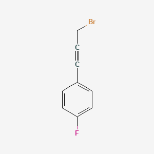 molecular formula C9H6BrF B2655347 1-(3-Bromo-prop-1-ynyl)-4-fluoro-benzene CAS No. 40274-29-1