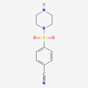 molecular formula C11H13N3O2S B2655364 4-(Piperazin-1-ylsulfonyl)benzonitrile CAS No. 870761-05-0
