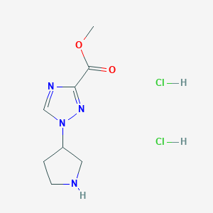 Methyl 1-pyrrolidin-3-yl-1,2,4-triazole-3-carboxylate;dihydrochloride