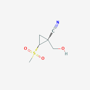 (1R,2R)-1-(Hydroxymethyl)-2-methylsulfonylcyclopropane-1-carbonitrile
