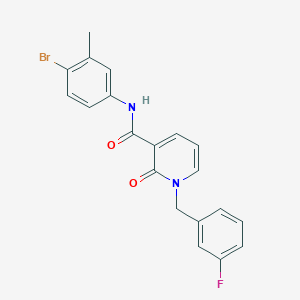 molecular formula C20H16BrFN2O2 B2655382 N-(4-bromo-3-methylphenyl)-1-[(3-fluorophenyl)methyl]-2-oxo-1,2-dihydropyridine-3-carboxamide CAS No. 1005297-84-6