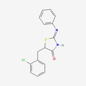 (E)-5-(2-chlorobenzyl)-2-(phenylimino)thiazolidin-4-one