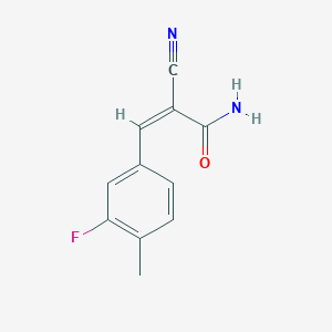 (2Z)-2-Cyano-3-(3-fluoro-4-methylphenyl)prop-2-enamide