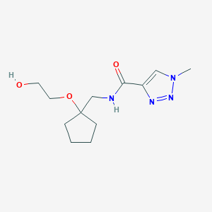 N-((1-(2-hydroxyethoxy)cyclopentyl)methyl)-1-methyl-1H-1,2,3-triazole-4-carboxamide