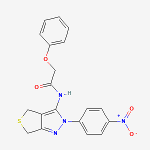 N-(2-(4-nitrophenyl)-4,6-dihydro-2H-thieno[3,4-c]pyrazol-3-yl)-2-phenoxyacetamide