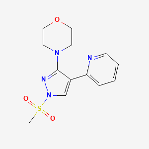 4-[1-(methylsulfonyl)-4-(2-pyridinyl)-1H-pyrazol-3-yl]morpholine