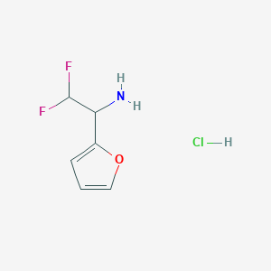 2,2-Difluoro-1-(furan-2-yl)ethanamine;hydrochloride